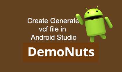 generate vcf file android studio programmatically